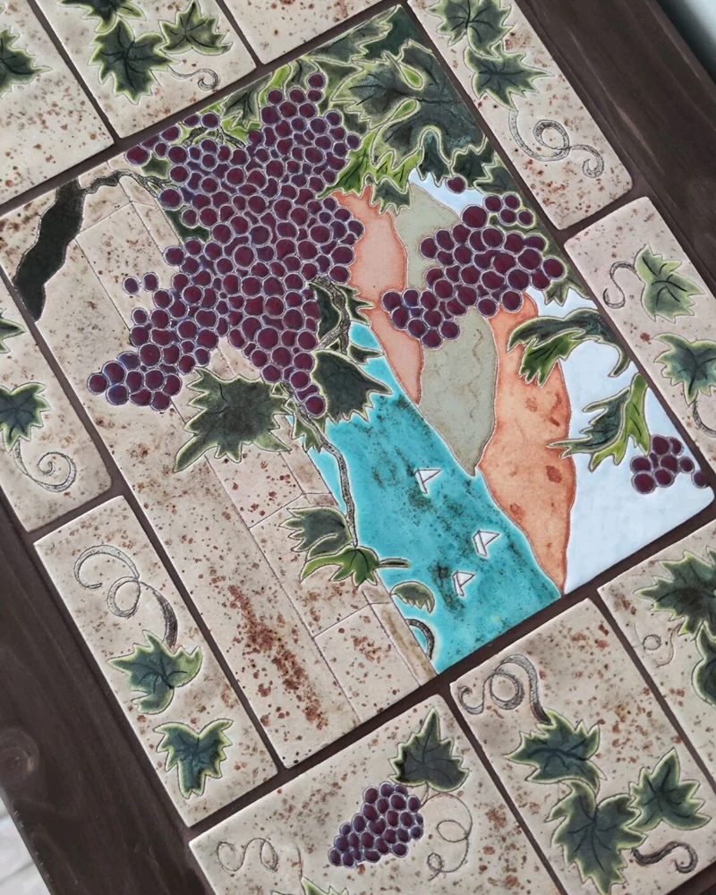 Винный шкаф-стеллаж 100×52×32 см с керамической плиткой