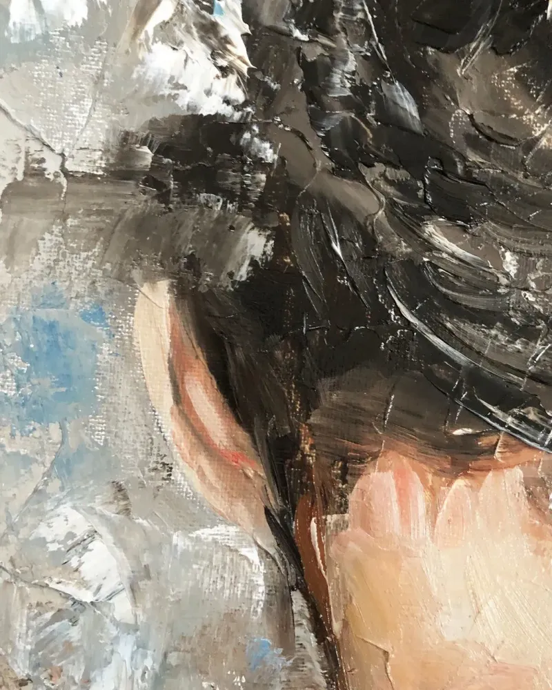 Лиса. Картина маслом 40×50 см — 40×50 см