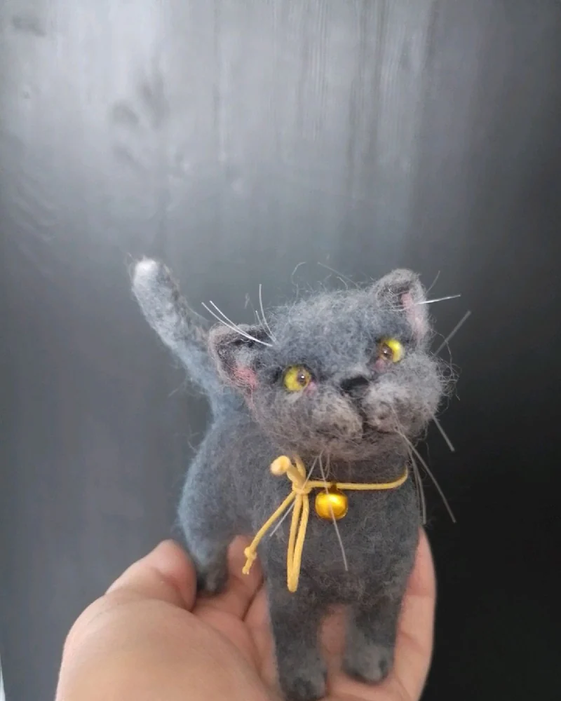 Котики. Войлочная миниатюра