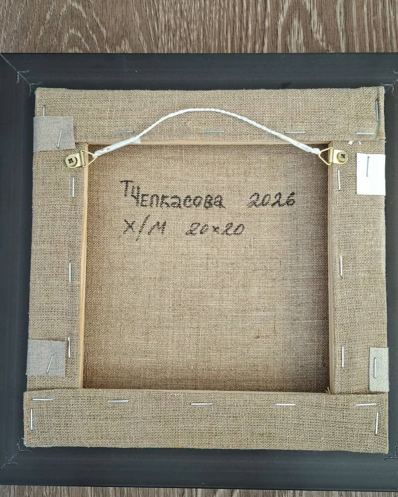 Белый цветок. Картина маслом