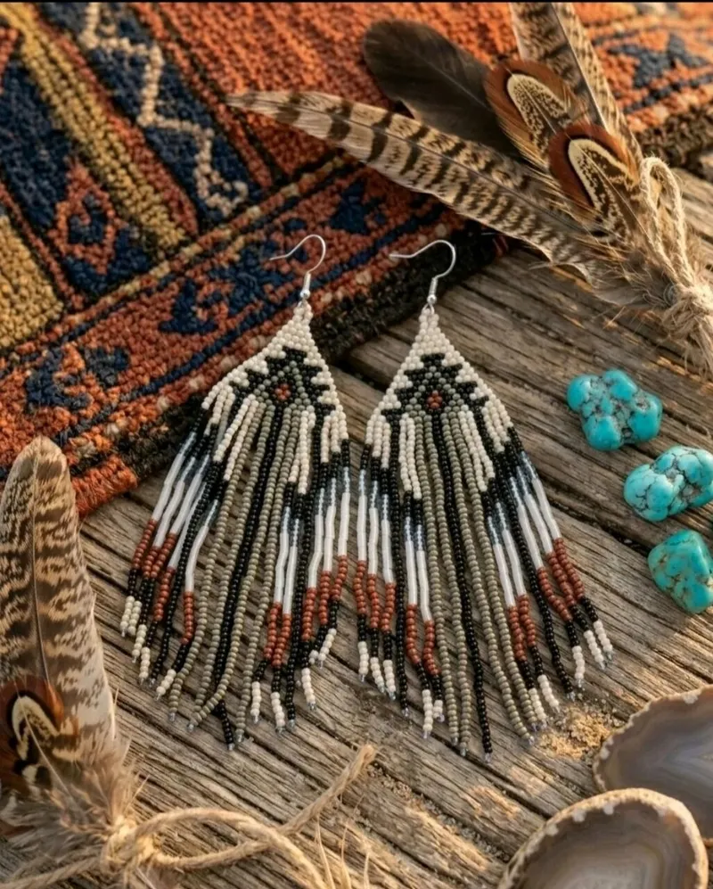 Серьги из бисера «Этно»