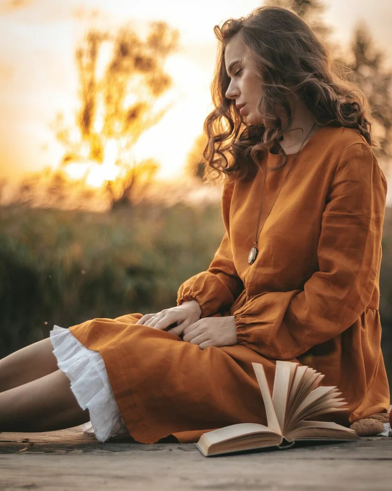 Платье льняное «Шафран»
