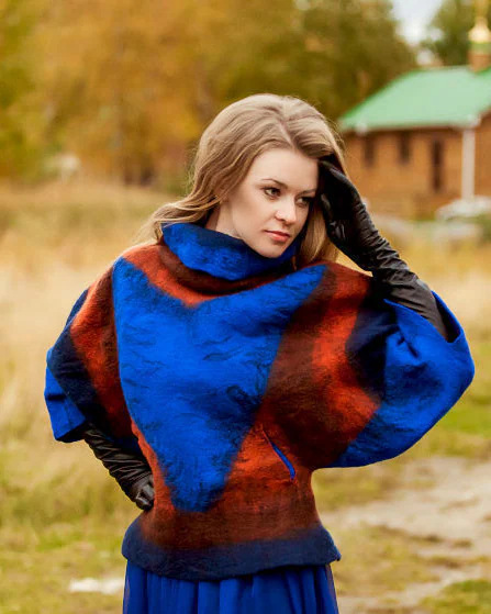 Куртка валяная "Геометрия"