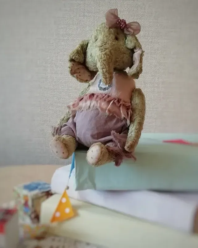 Слонёнок Тедди Дженни, мятный, 19 см