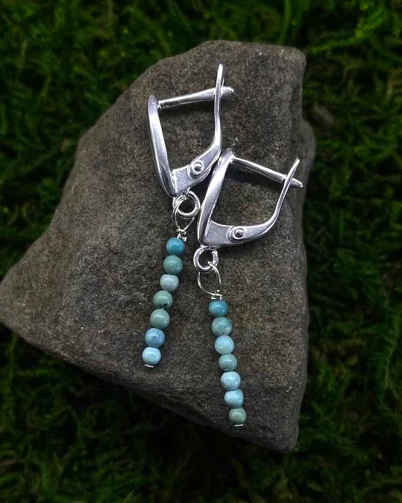 Серьги с американской бирюзой — Бирюза