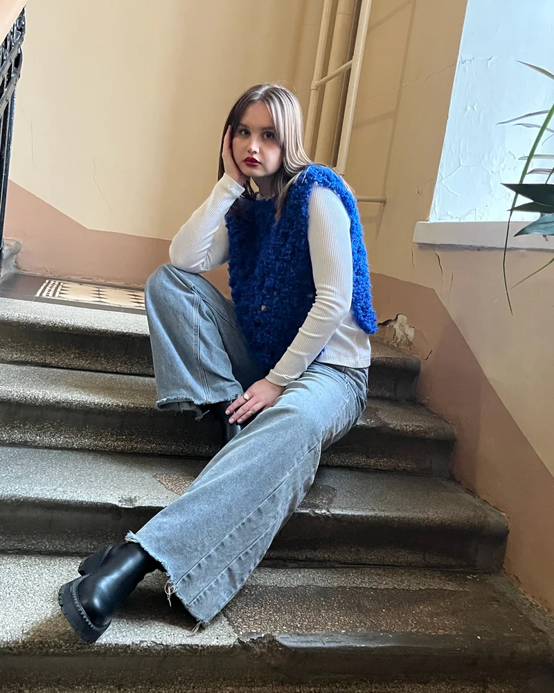 жилет Овер букле