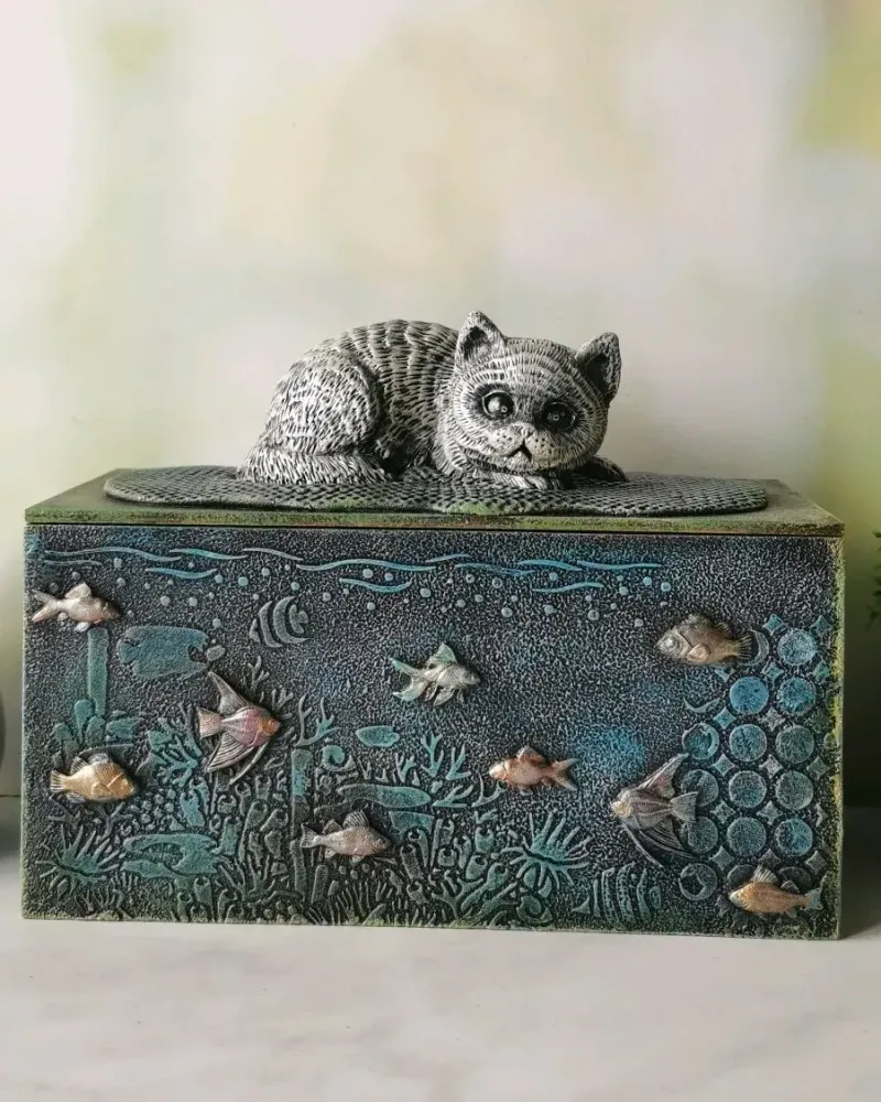 Шкатулка «Кот и аквариум»