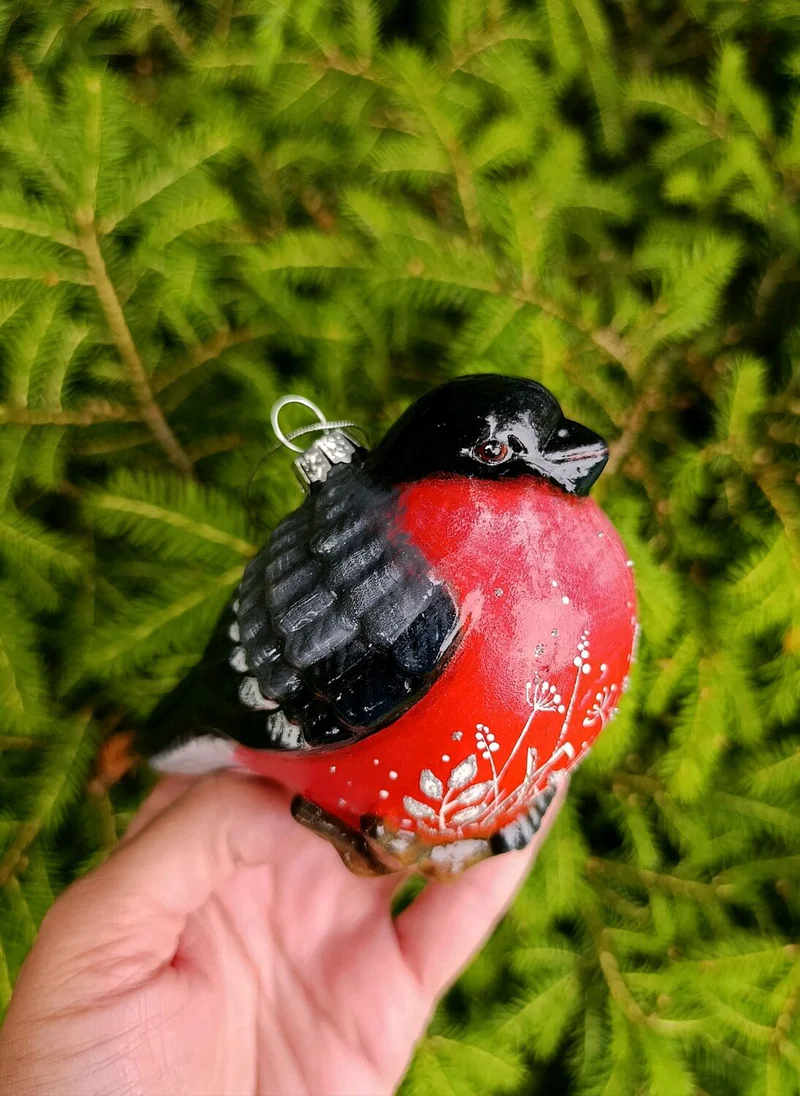 Ёлочная игрушка "Снегирь"