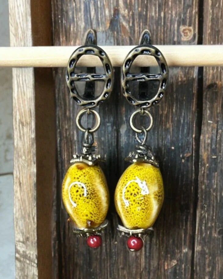 Серьги с керамикой