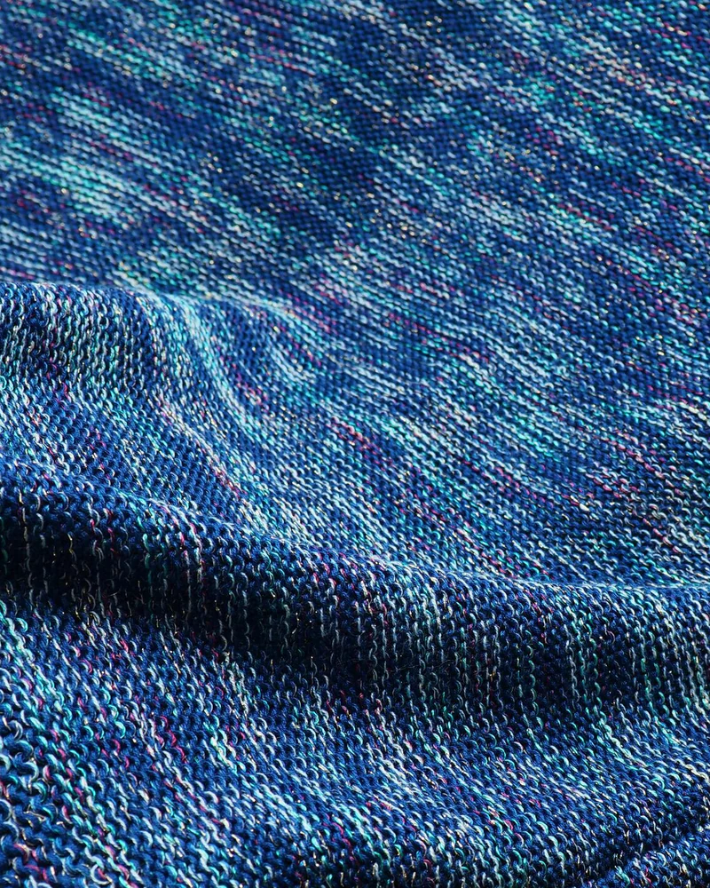 Топ синий вязаный женский