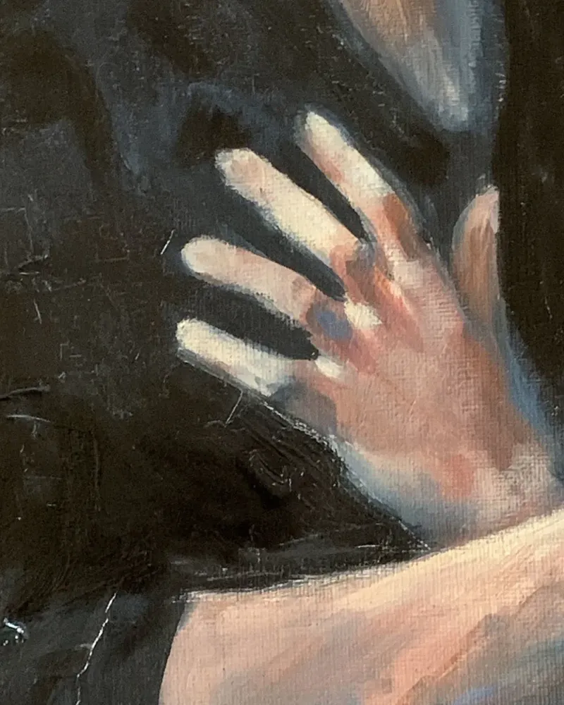 Поцелуй. Картина маслом 40×50 см — 40×50 см