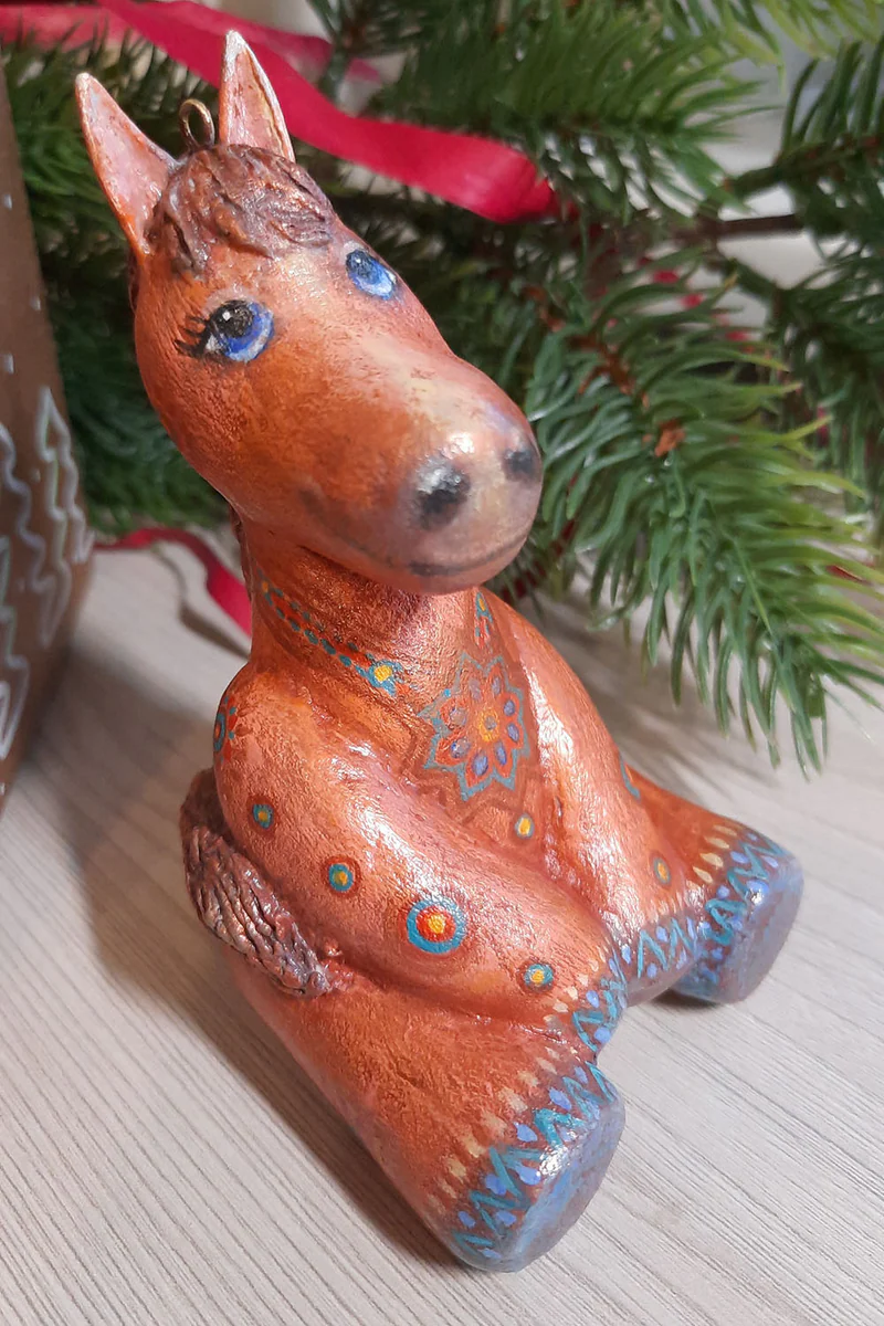 Ёлочная игрушка «МЕДНАЯ ЛОШАДКА»