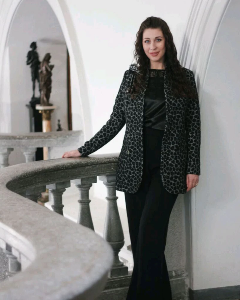 Полупальто Ласковые джунгли, шерсть Италия