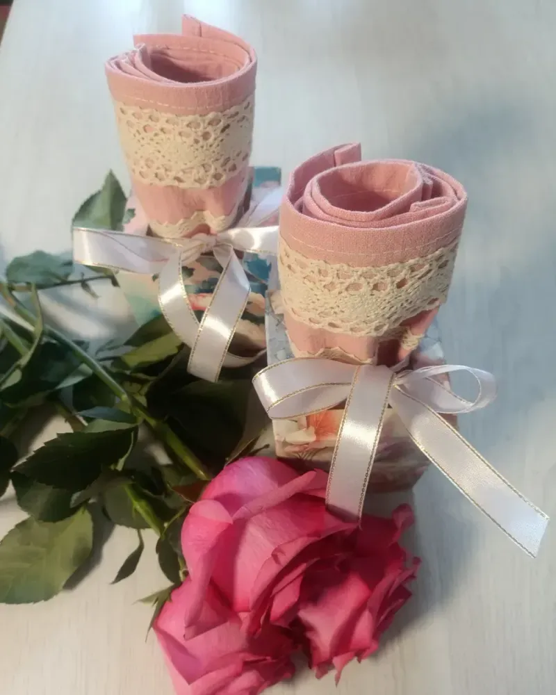 Крапивное полотенце 50×70 с кружевом — 50×70