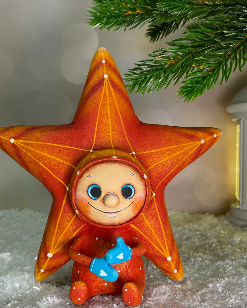 Ёлочная игрушка «Звезда на елку»