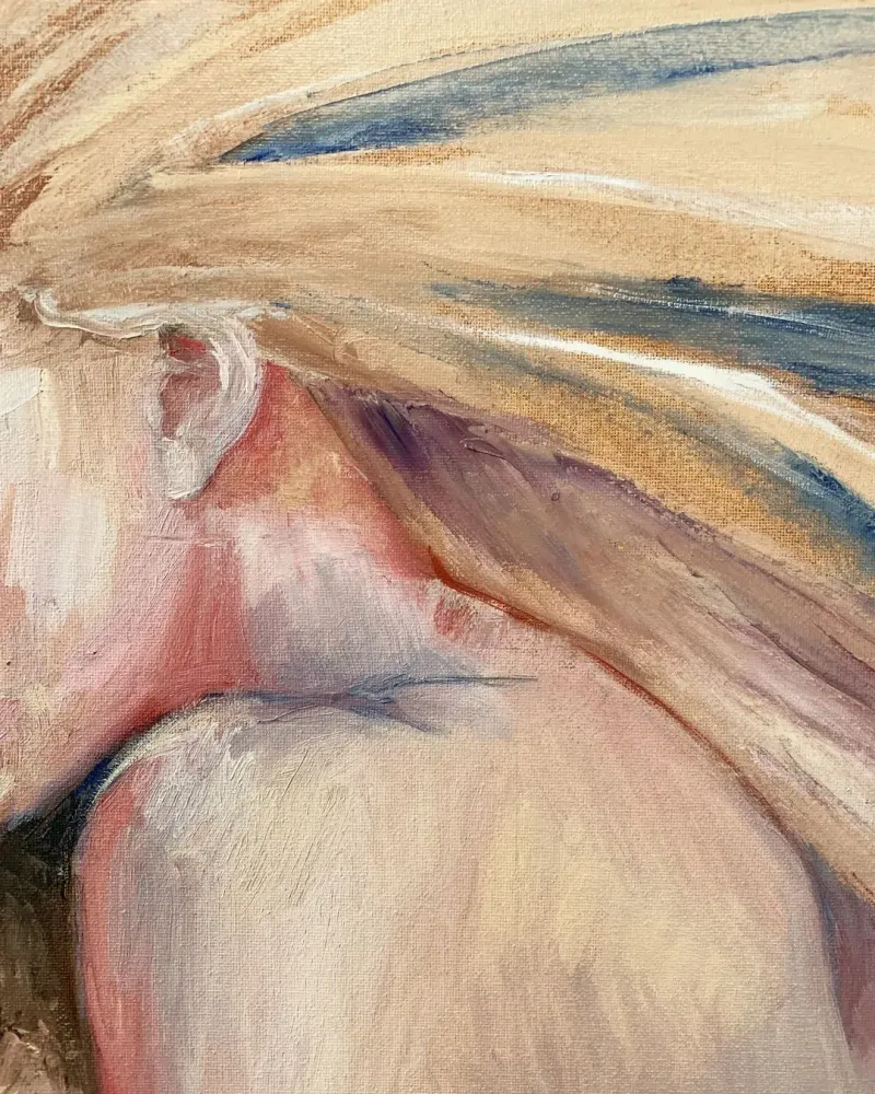 Мама и сын. Картина маслом 40×50 см — 40×50 см