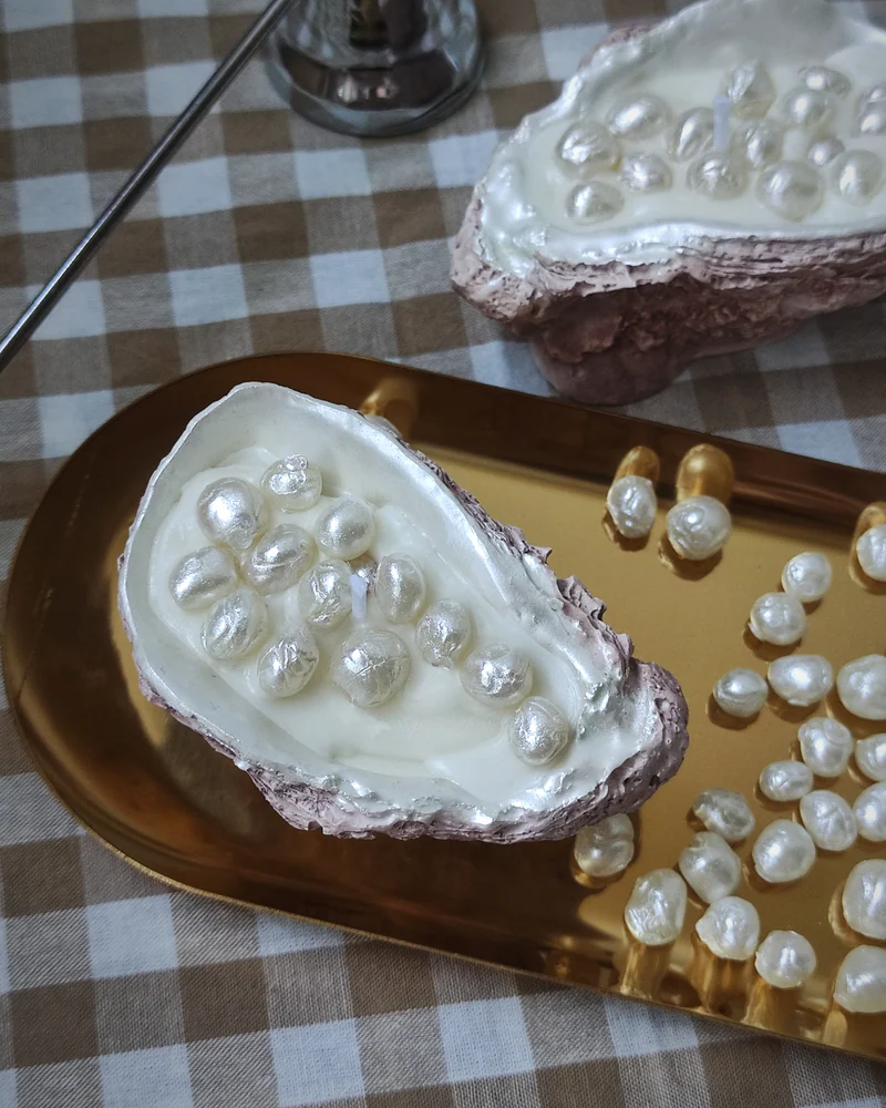 Свеча Ракушка с жемчугом