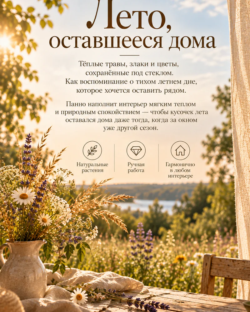 Квадриптих "Лето, оставшееся дома" — Основное исполнение