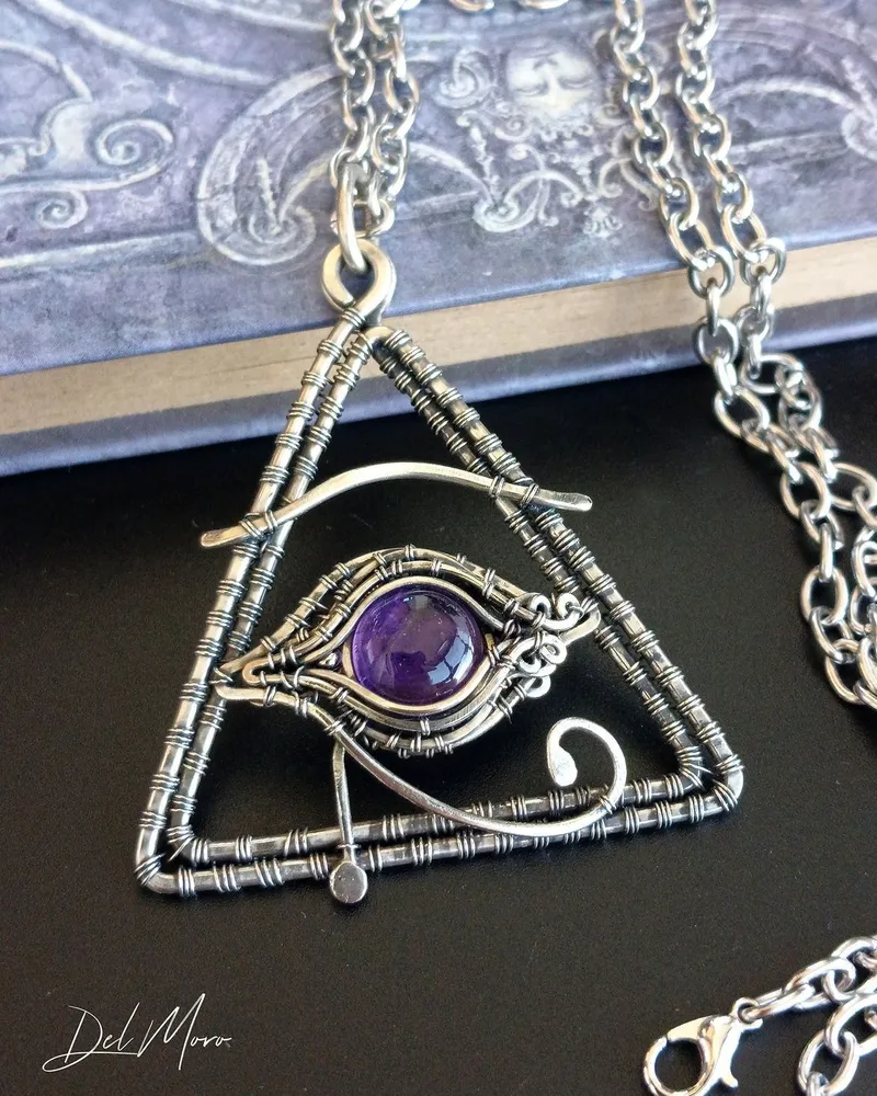 Кулон «Глаз Гора» с аметистом — Фиолетовый, Аметист 1