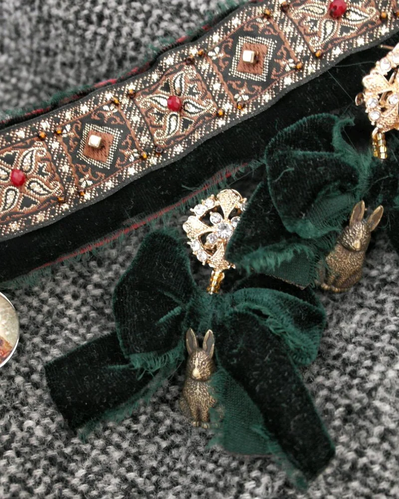 Сет: чокер и серьги с зайцами — Сет: чокер и серьги с зайцами