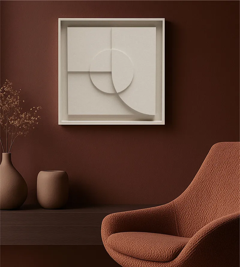 Панно «Баланс» геометрическое, светлое, 40×40 см