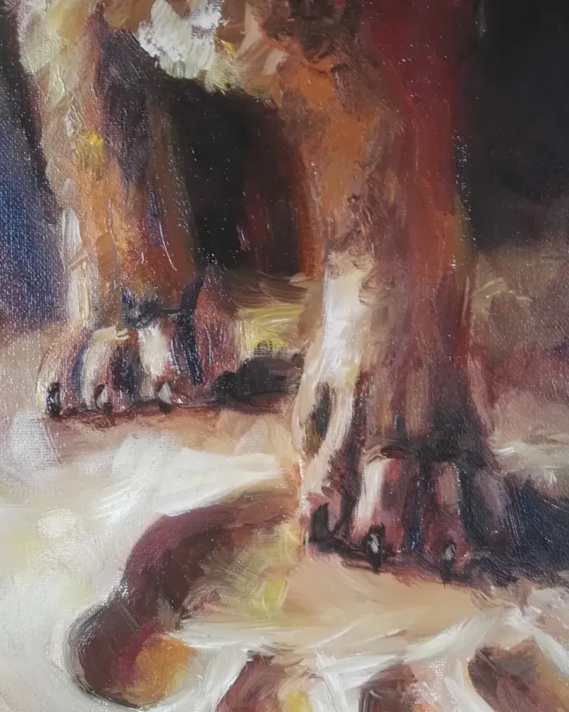 Львенок. Картина маслом 30×40 см — 30×40 см