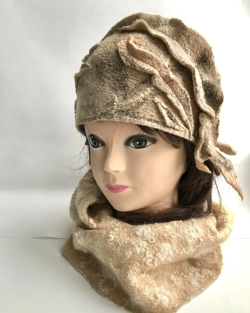 Шапка, шляпка валяная «Коко»