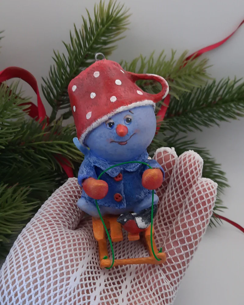 Ёлочная игрушка «СНЕГОВИК-9»