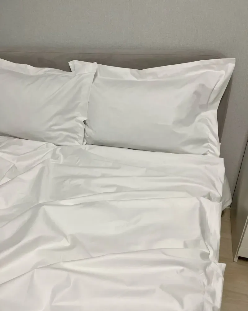 Отельное белое постельное бельё, 100% хлопок