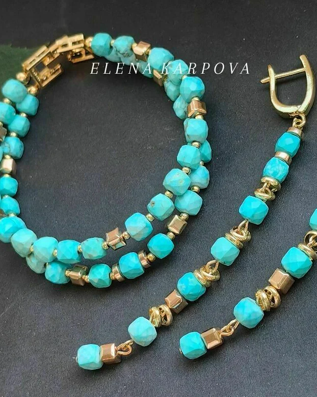 Серьги с бирюзой