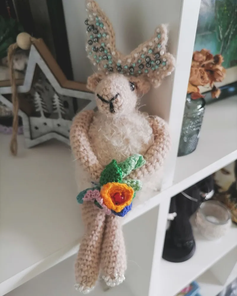 Вязаная игрушка Лось