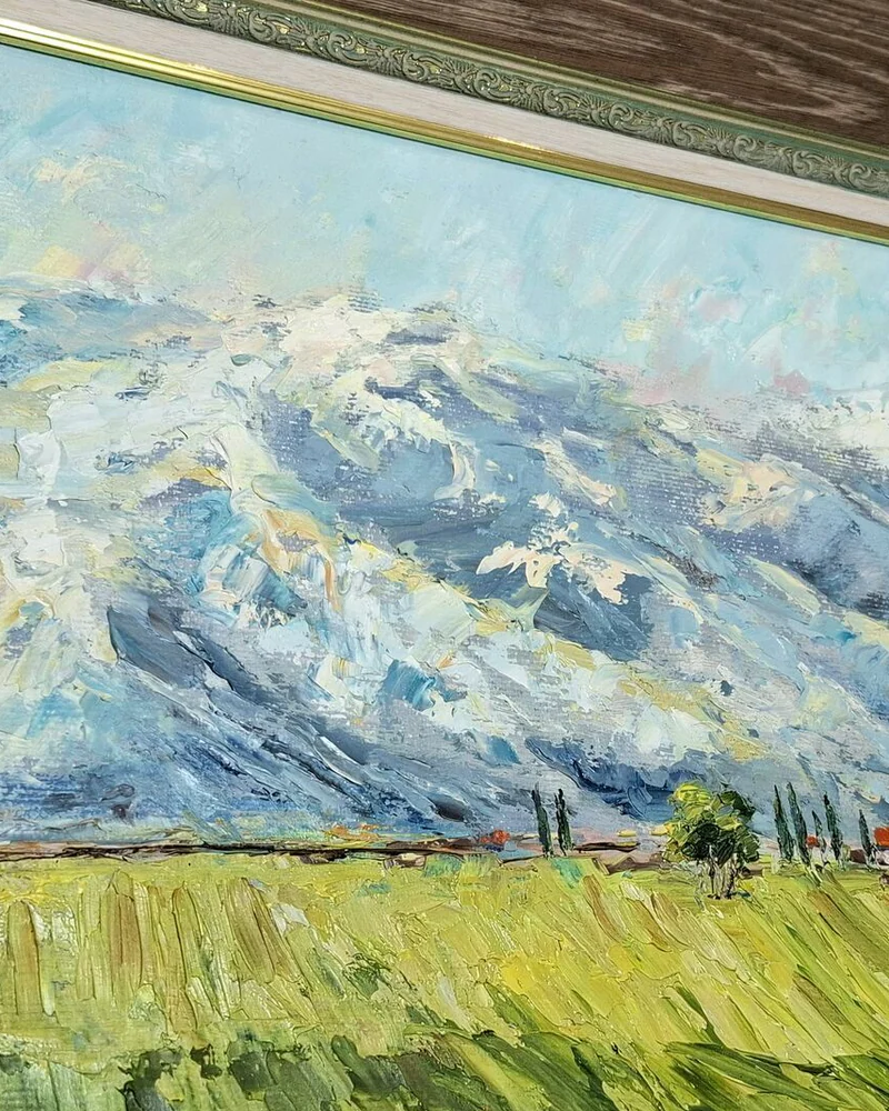 Тихое утро. Картина маслом