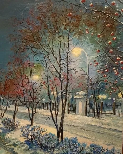 Картина «В тишине вечерних улиц» — мультиколор