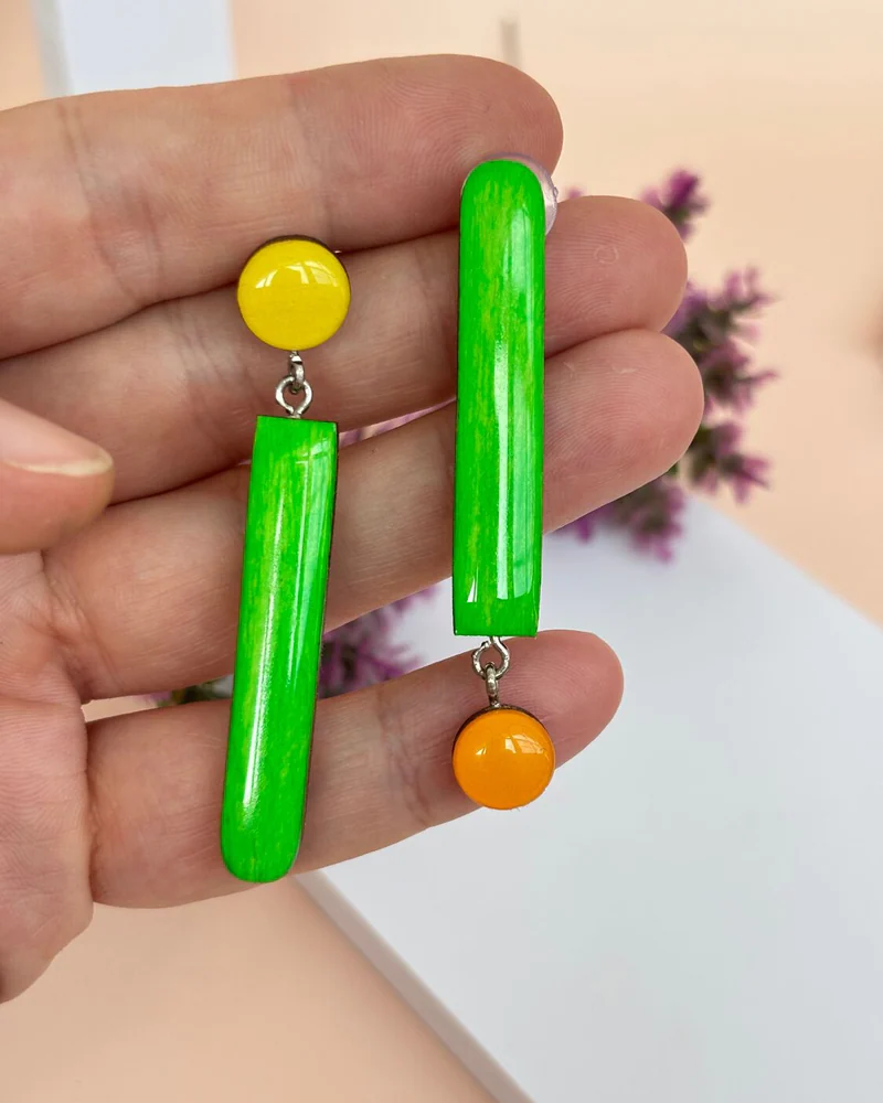 Серьги «Конфетки» деревянные