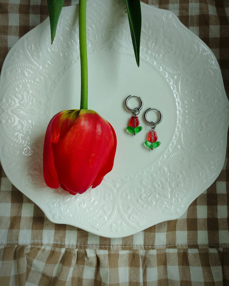 Серьги Тюльпаны