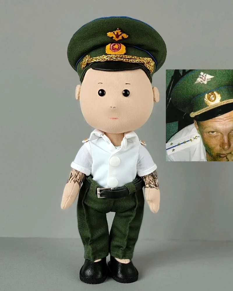Портретная кукла по фото, подарок мужчине военному мужу другу — Основной