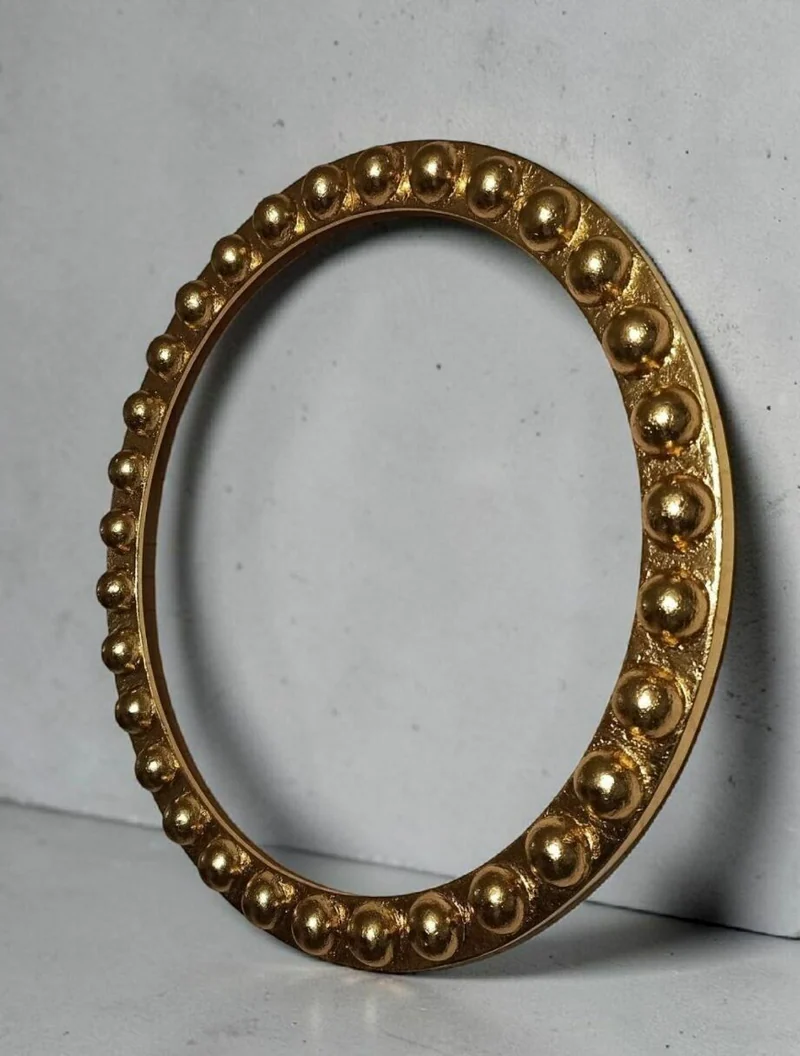 Круглое зеркало Aztec gold D 73 см, золотой