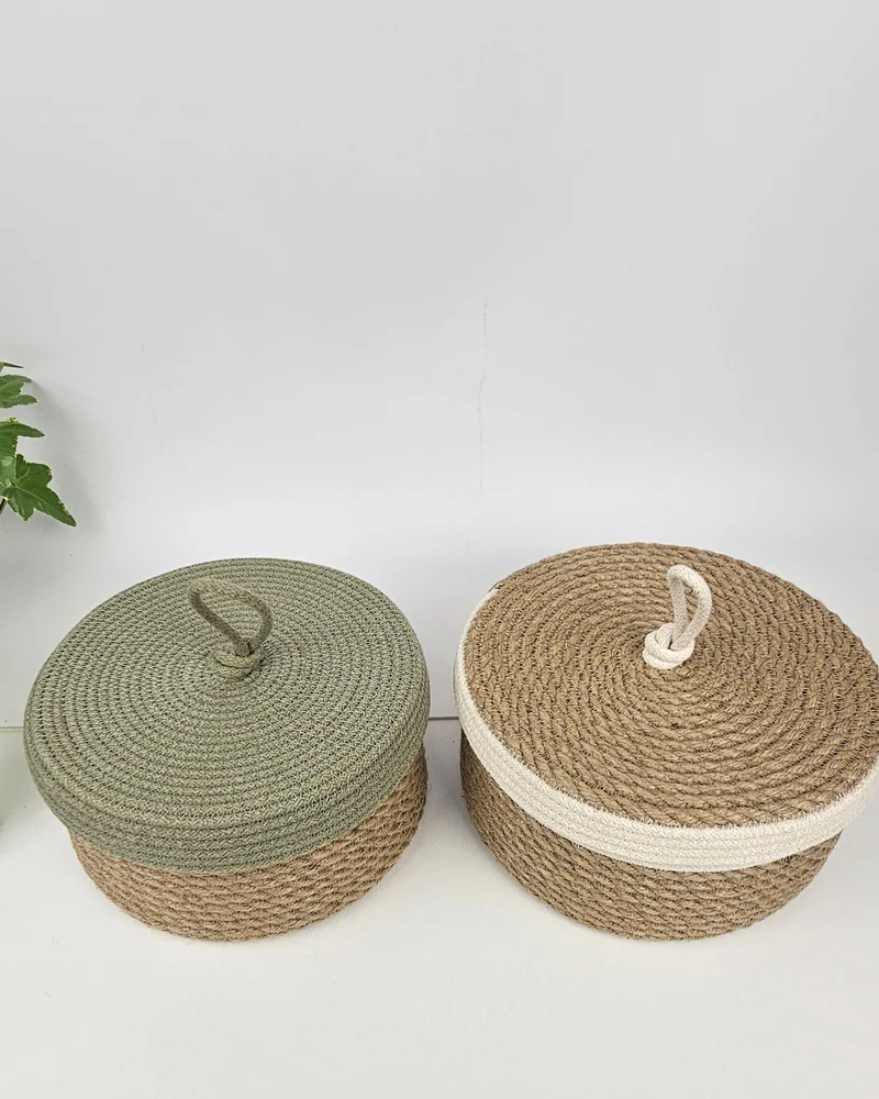 Корзинка с крышкой d20cm h10cm