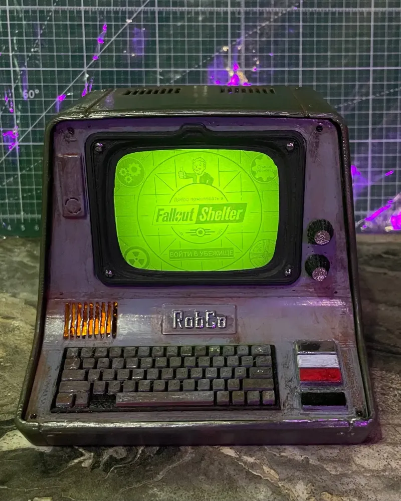 Терминал Vault / RobCo в стиле Fallout с подсветкой, фиолетовый — Фиолетовый