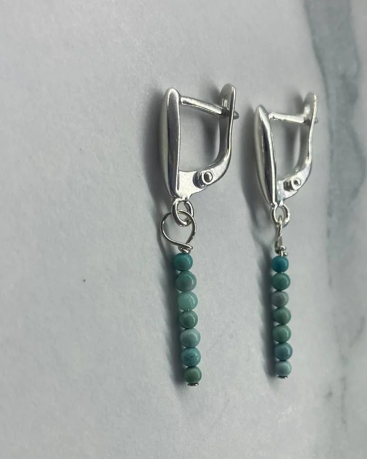 Серьги с американской бирюзой — Бирюза
