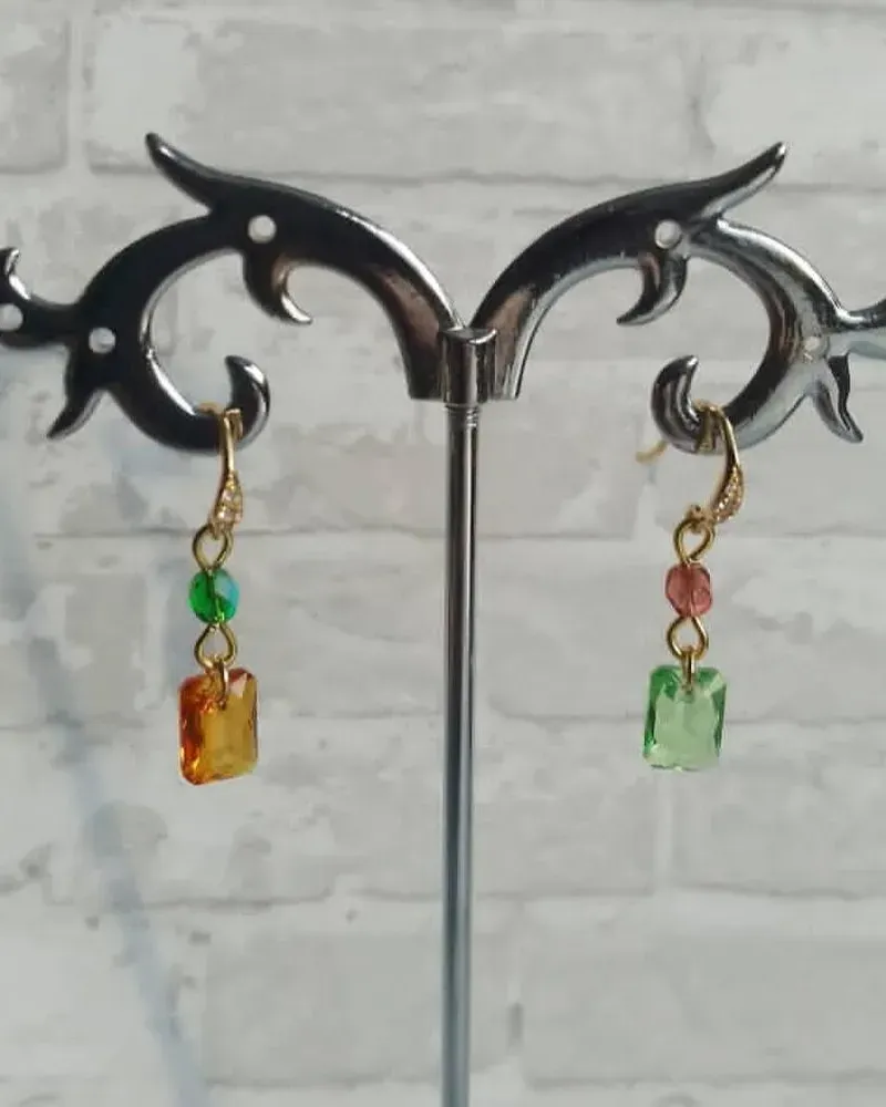 Серьги с элементами Swarovski — Фианиты