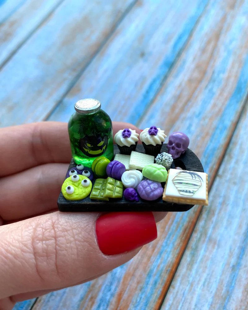 Кукольная миниатюра «Хеллоуин 💜💚»