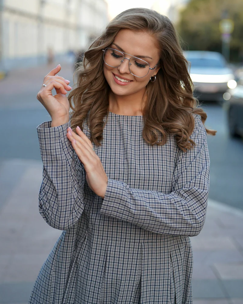 Платье из хлопка Stoune Washed в клетку