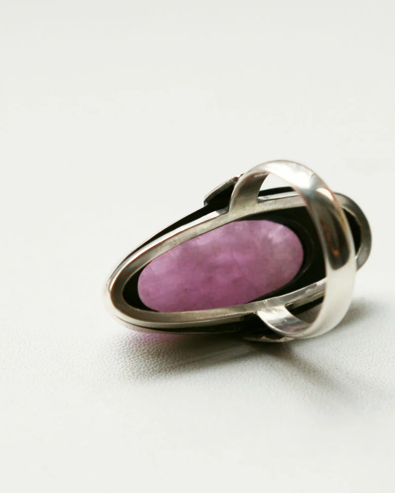 Кольцо Кунцит "Розовый шёлк"