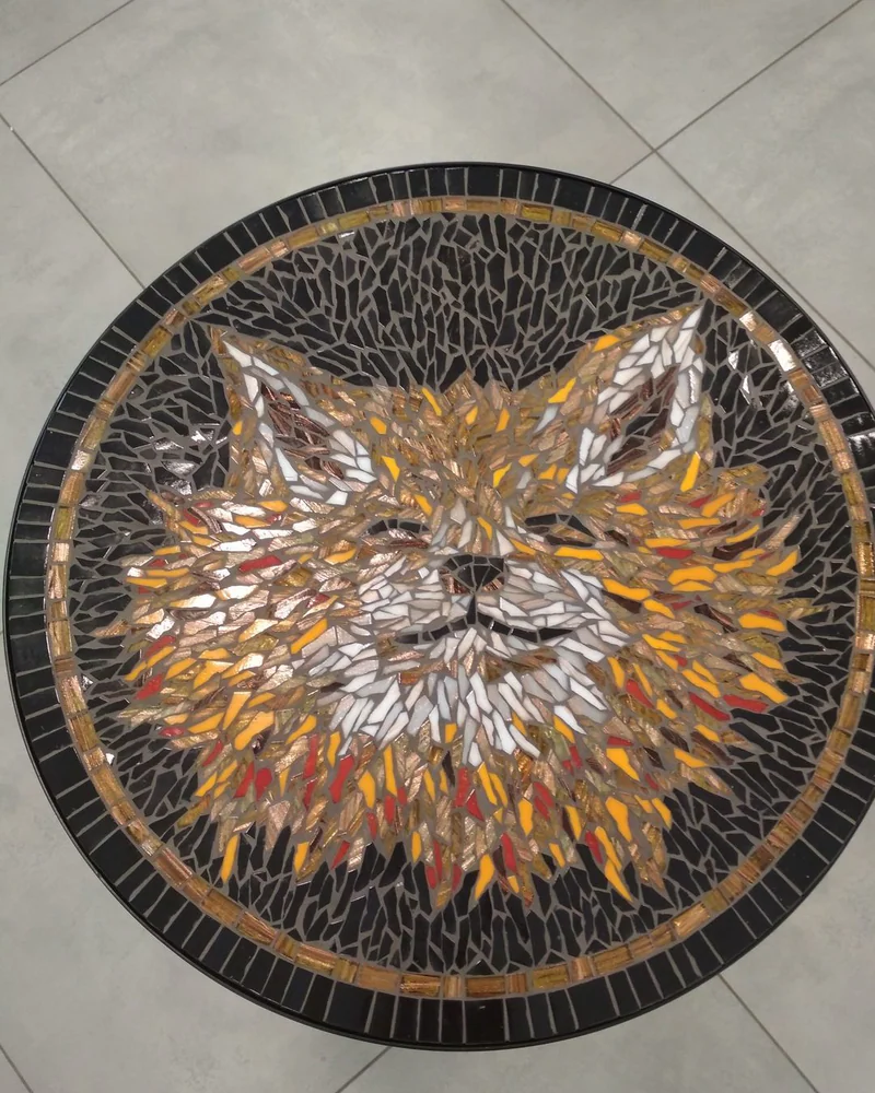 Кофейный столик с мозаикой, лис