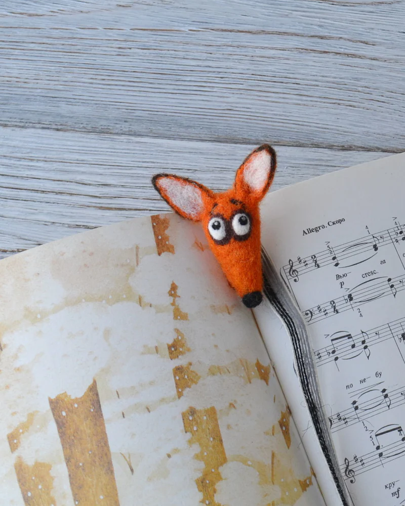 Закладка лиса для книги, блокнота, ежедневника