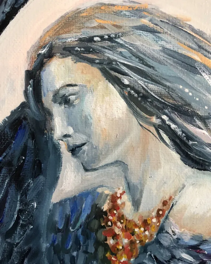 Сирин. Картина маслом 30×60 см — 30×60 см