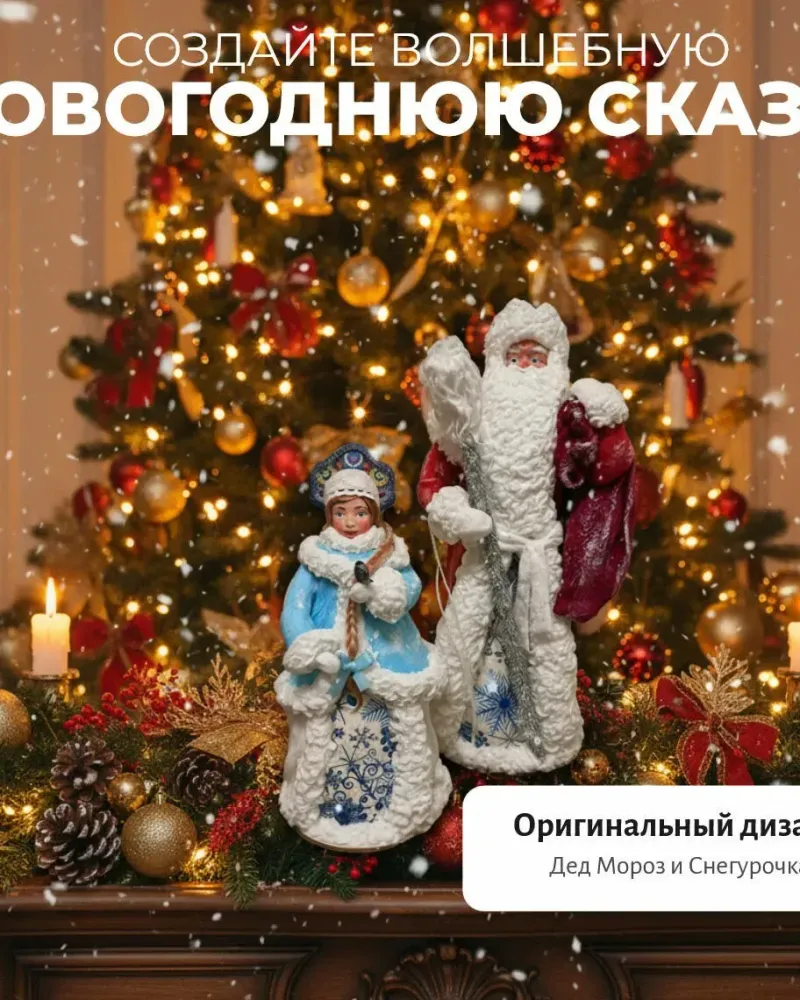 Большой дед мороз и большая снегурочка