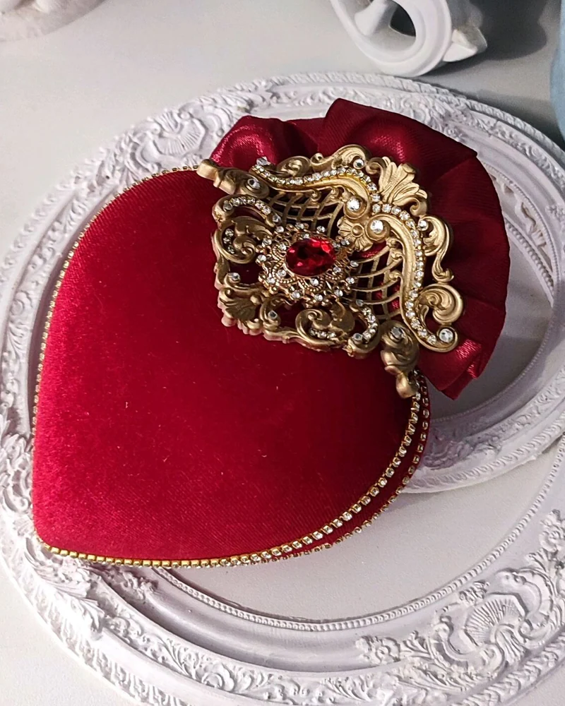 Ёлочная игрушка "Сердце", цвет красный