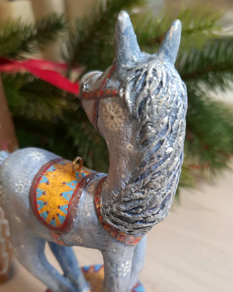 Ёлочная игрушка «СЕРЕБРЯНАЯ ЛОШАДКА»